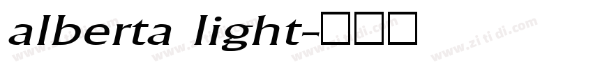 alberta light字体转换